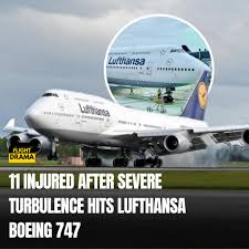 Lufthansa Boeing 747 passengers injured along with five crew during turbulence