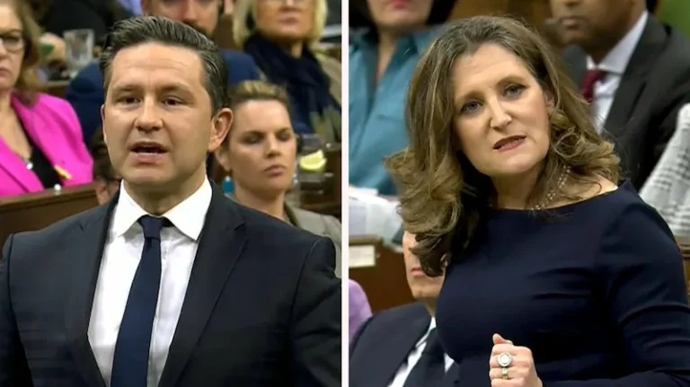 ‘I am not MAGA’: Poilievre, Freeland respond to latest Trump attacks