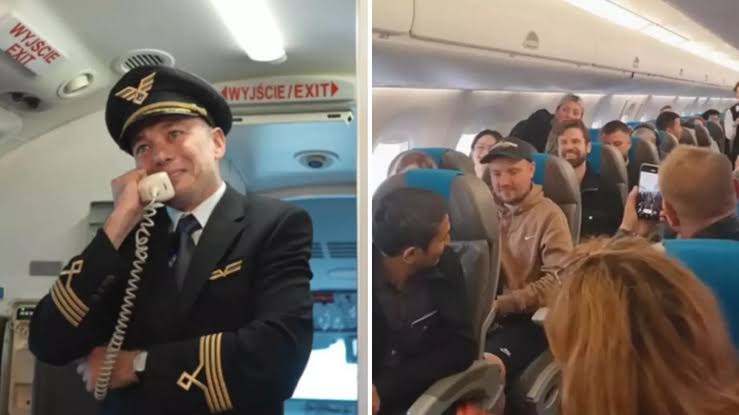 Pilot wybucha płaczem po zaskakującym ogłoszeniu w trakcie lotu