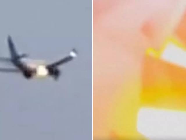 United Airlines plane engine shoots out fire after hitting an animal on takeoff