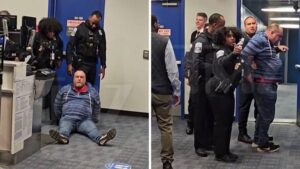 United Airlines Passenger
Goes Flight or Fight On Gate Agent
Punch Caught on Camera!!!