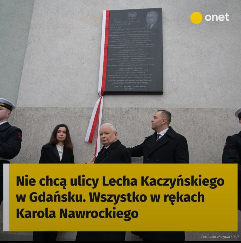 Nie chcą ulicy Lecha Kaczyńskiego w Gdańsku. Wszystko w rękach Karola Nawrockiego