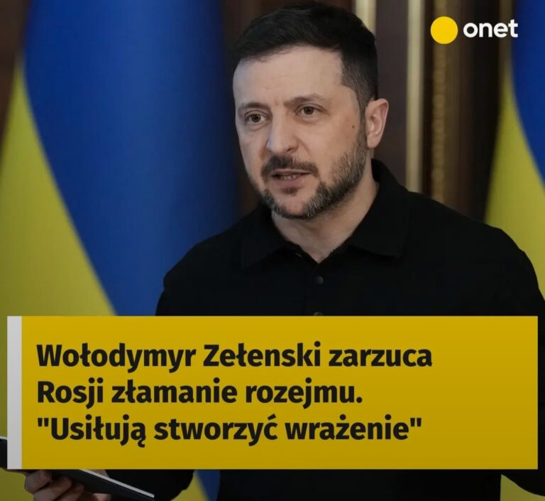 Wołodymyr Zełenski zarzuca Rosji złamanie rozejmu. “Usiłują stworzyć wrażenie”