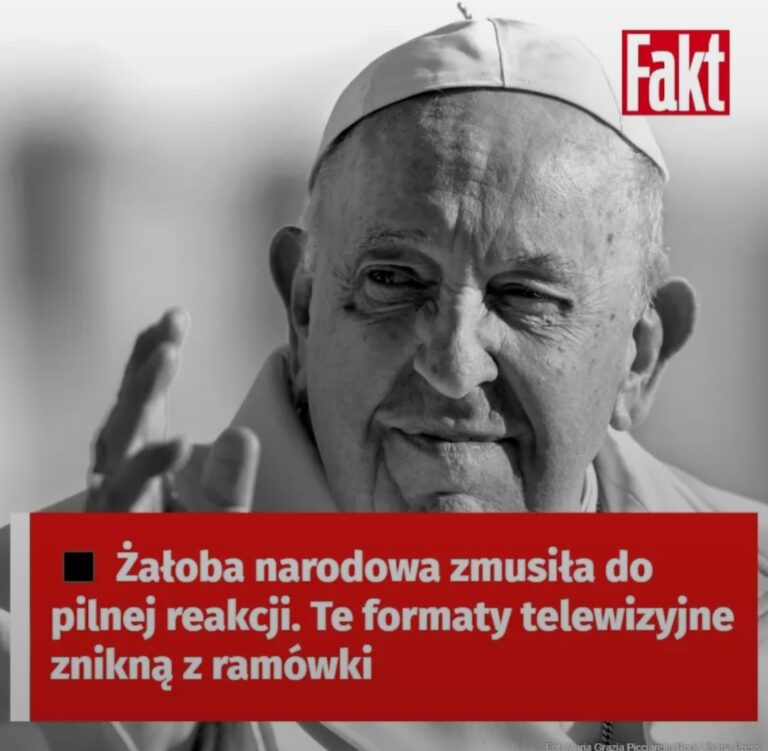 Żałoba narodowa zmusiła stacje telewizyjne do pilnej reakcji. Te formaty znikną z ramówki