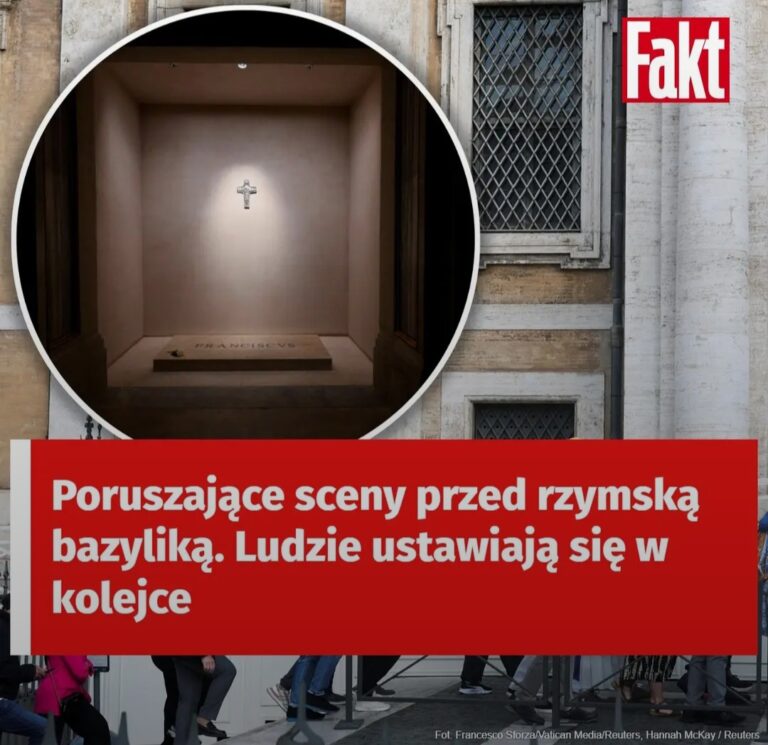Poruszające sceny przed rzymską bazyliką. Ludzie ustawiają się w kolejce
