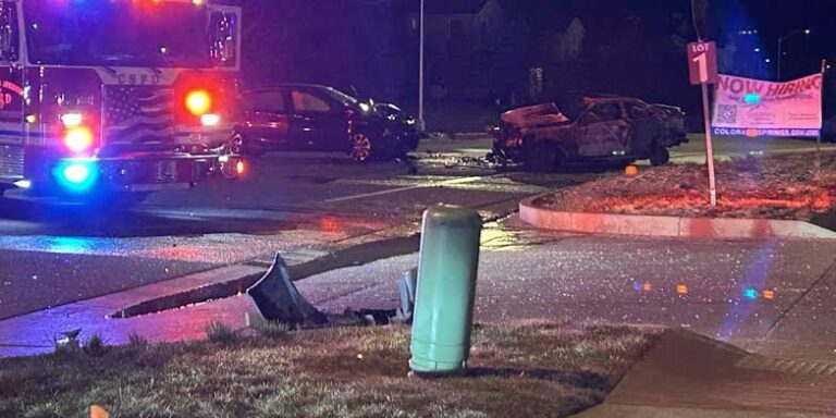 Fiery Collision in Colorado Springs Leaves One Dead, Another Injured