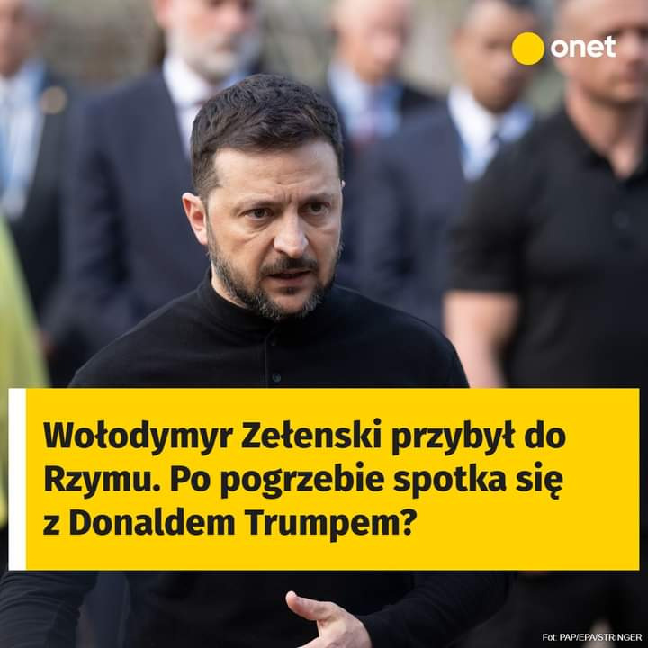 Wołodymyr Zełenski przybył do Rzymu. Media podają, że po pogrzebie spotka się z Donaldem Trumpem
