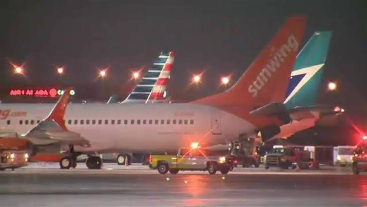 Sunwing Airlines Flight Skidded Off Runway,Hit Concrete wall And Explode