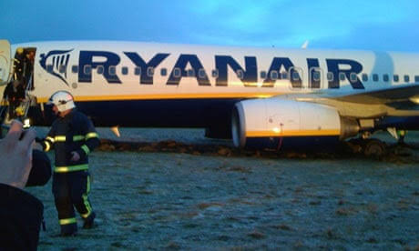 Ryanair Skidded Off Runway Hits Concrete Wall And Explode…
