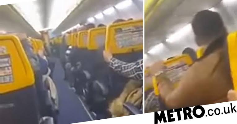 WATCH: Ryanair passengers hang on for dear life during Storm Dennis turbulence,2 killed,7 fighting For life ..