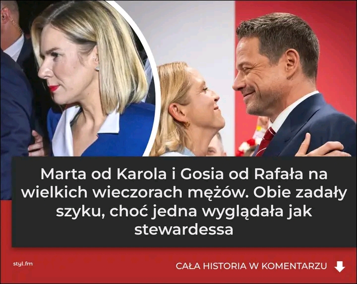 Marta i Małgorzata wiernie towarzyszyły mężom podczas ich ważnych wieczorów. Obie wskoczyły w eleganckiej stylizacje, ale jedna z nich wyglądała bardziej jak stewardessa, niż first lejdi.⬇️⬇️⬇️
