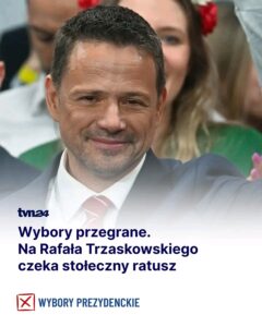 Rafał Trzaskowski nie będzie prezydentem Polski. Pozostaje jednak prezydentem Warszawy, a przed nim jeszcze cztery lata rządzenia stolicą.   Link w komentarzu Fot. PAP/Radek Pietruszka