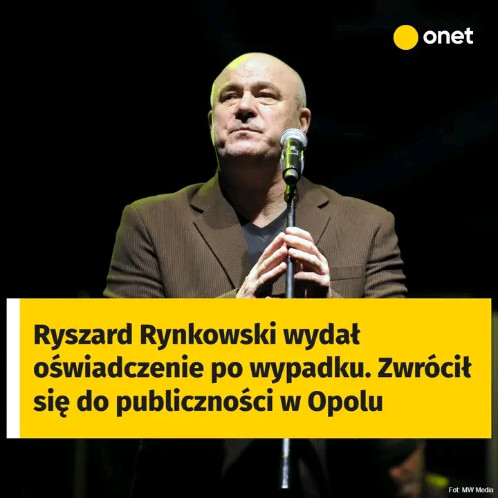 Ryszard Rynkowski wydał oświadczenie po wypadku. Zwrócił się do publiczności w Opolu