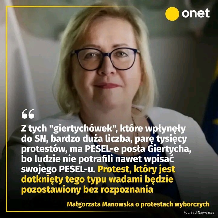 Prezes Sądu Najwyższego o protestach wyborczych: “giertychówki”. Tysiące będą bez rozpoznania