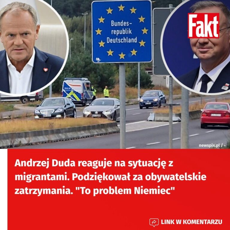 Andrzej Duda reaguje na sytuację z migrantami. Podziękował za obywatelskie zatrzymania. “To problem Niemiec”