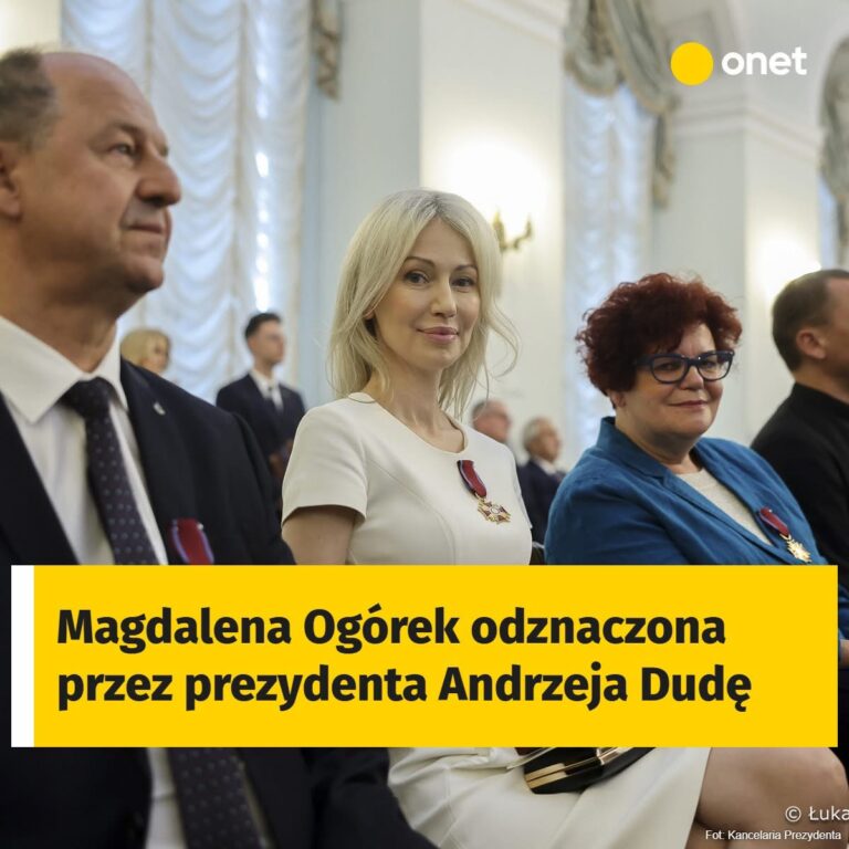 Magdalena Ogórek odznaczona przez prezydenta Andrzeja Dudę