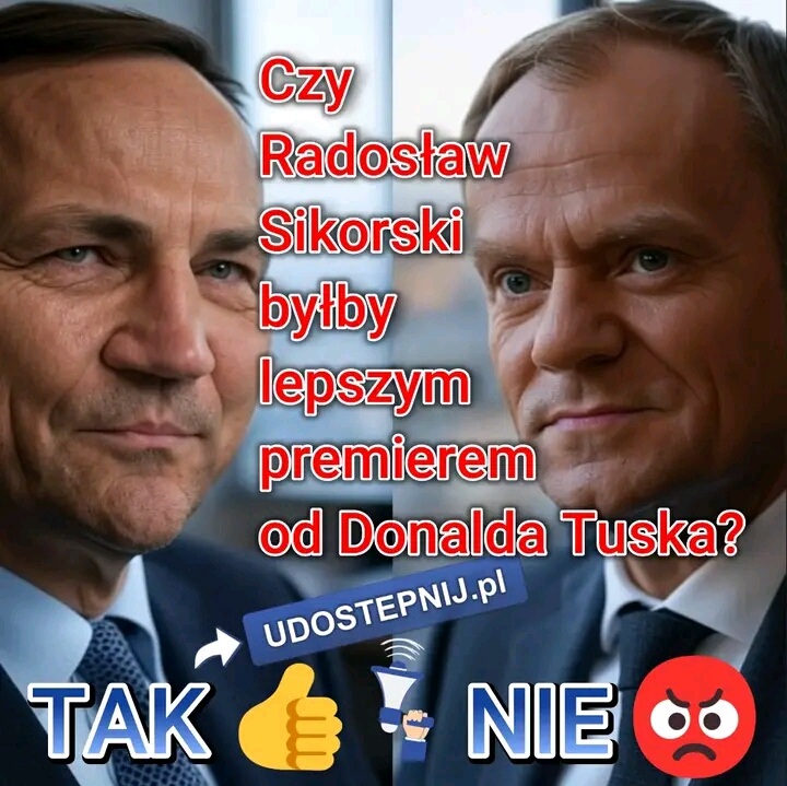 🛑 Radosław Sikorski premierem? Polacy zabrali głos 😮