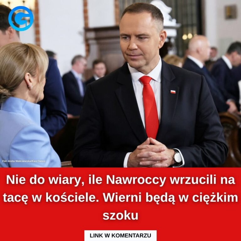 Wiadomo, ile Nawroccy wrzucili na tacę w kościele. Kwota zaskoczy niejednego