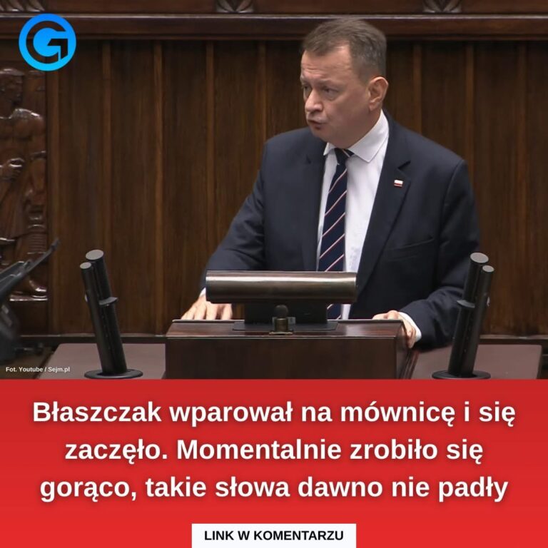 Błaszczak wparował na mównicę i się zaczęło. Padły mocne słowa, wszystko po wtargnięciu dronów