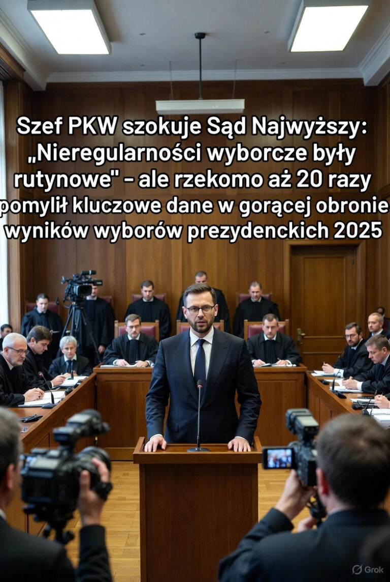 Szef PKW szokuje Sąd Najwyższy: „Nieregularności wyborcze były rutynowe” – ale aż 20 razy pomylił kluczowe dane w gorącej obronie wyników wyborów prezydenckich 2025