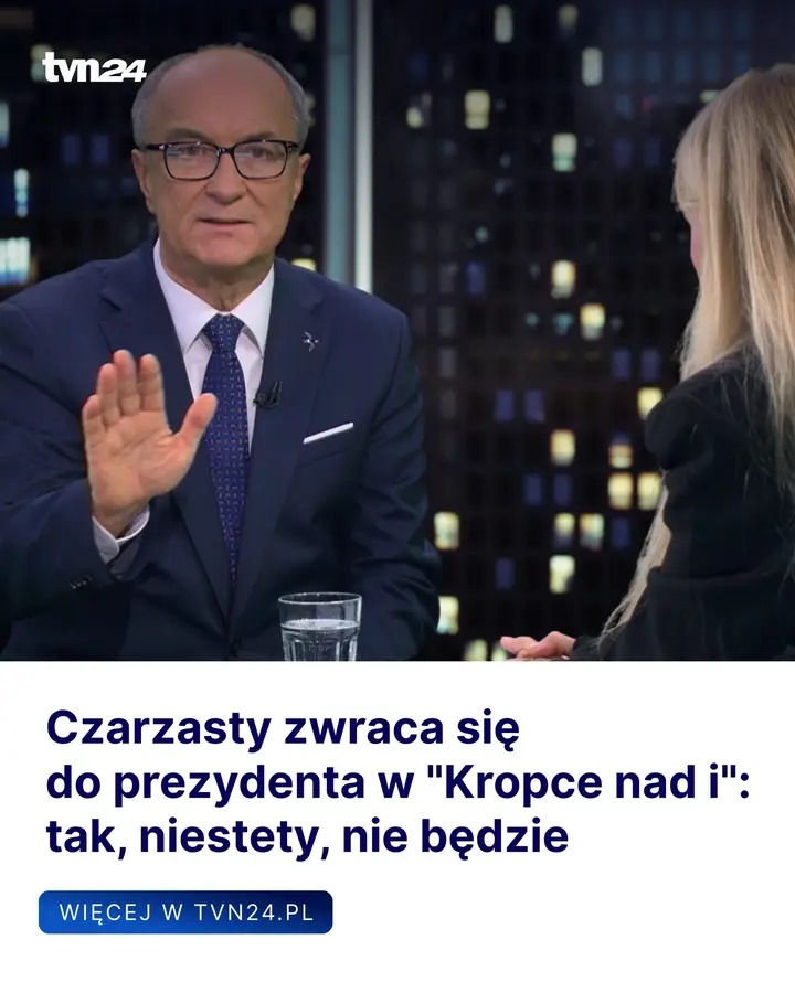 Czarzasty zwraca się do prezydenta w “Kropce nad i”: tak, niestety, nie będzie