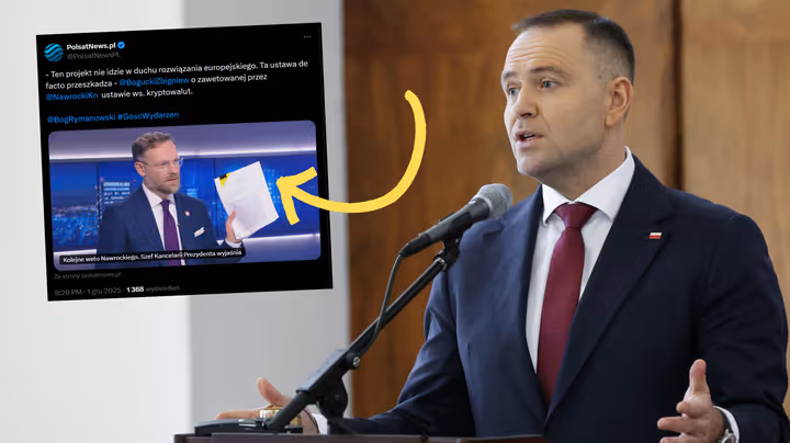 Człowiek prezydenta atakuje Donalda Tuska. Nagle wyjął plik papierów