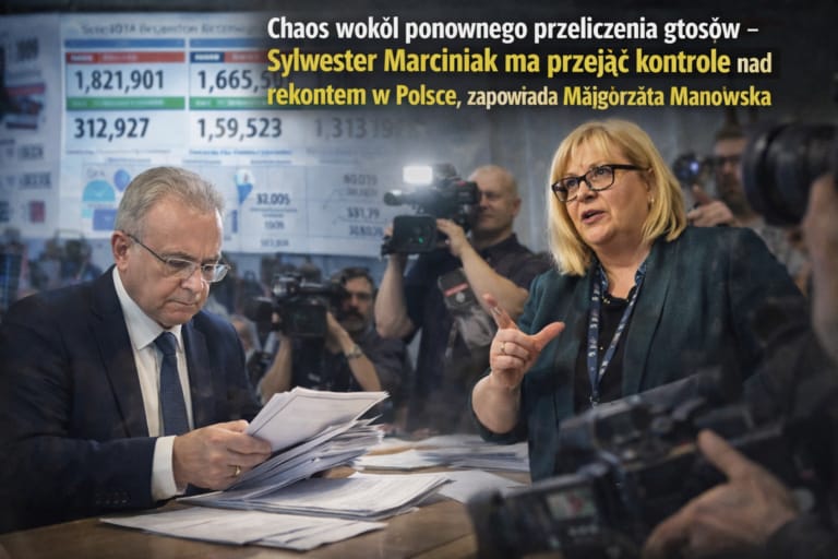 Chaos wokół ponownego przeliczenia głosów – Sylwester Marciniak ma przejąć kontrolę nad rekontem w Polsce, zapowiada Małgorzata Manowska
